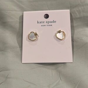 Kate spade heart pearl earrings